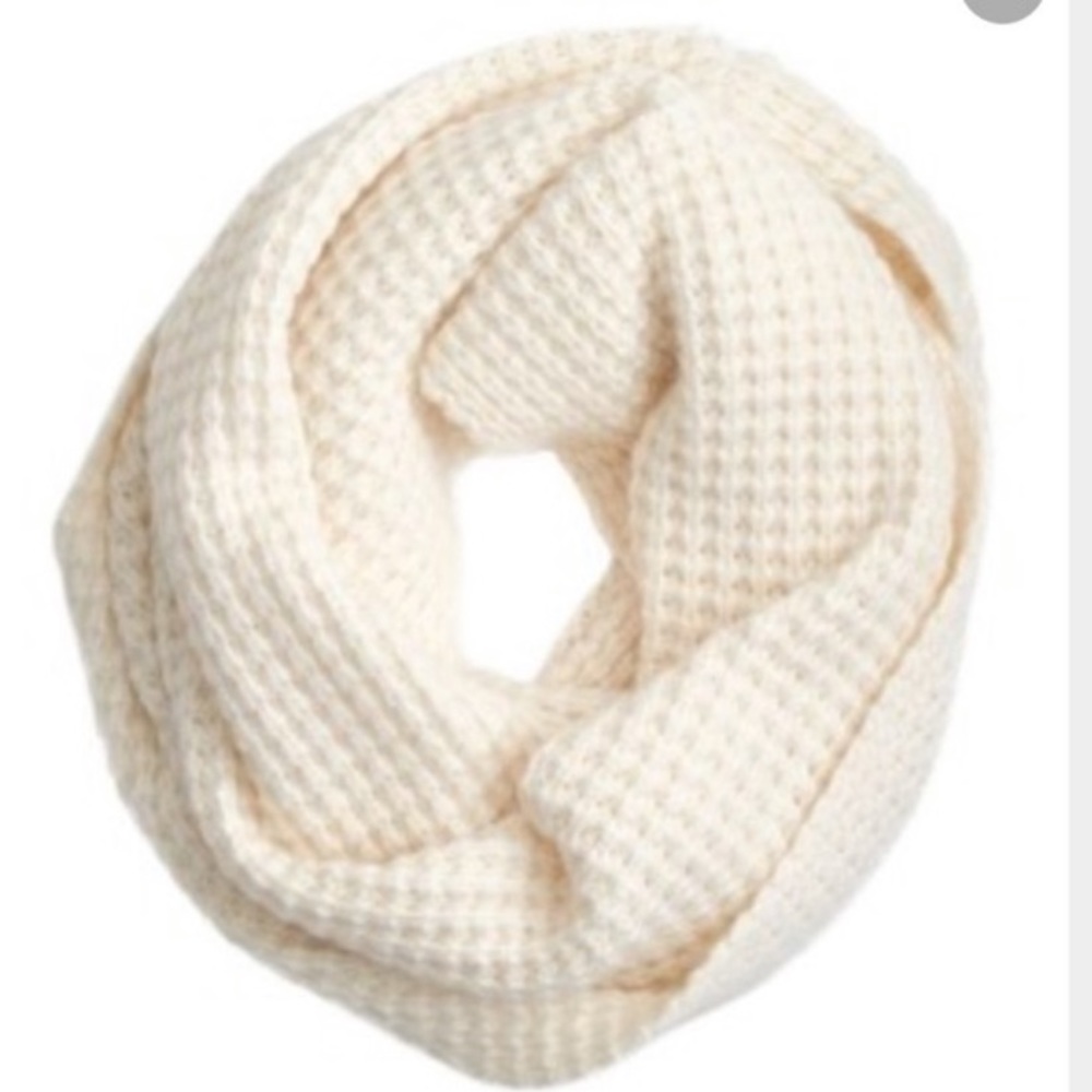 J. Crew Cream Infinity Waffle Scarf